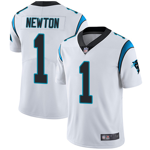 Carolina Panthers Limited White Men Cam Newton Road Jersey NFL Football #1 Vapor Untouchable